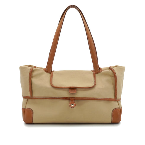 HERMES PASSE PASSE 35 GOLD TOILE GOELAND HAND BAG 2014 SQUARE R 90351096