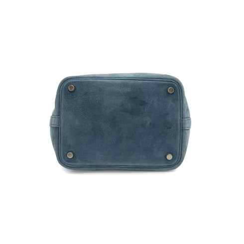 HERMES PICOTIN LOCK 18 PM BLUE DOBLIS 2003 SQUARE G PALLADIUM HARDWARE 90342441