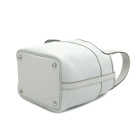 HERMES PICOTIN LOCK 18 PM CARGO POCKET BLUE PALE TOILE GOELAND VEAU SWIFT 2024 W STAMP PALLADIUM HARDWARE 90328904