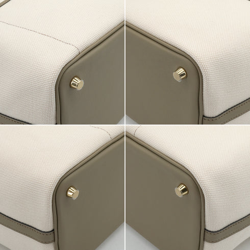 HERMES PICOTIN LOCK 18 PM CARGO POCKET ETOUPE BEIGE MARFA TOILE GOELAND VEAU SWIFT 2025 K STAMP GOLD HARDWARE 90339156
