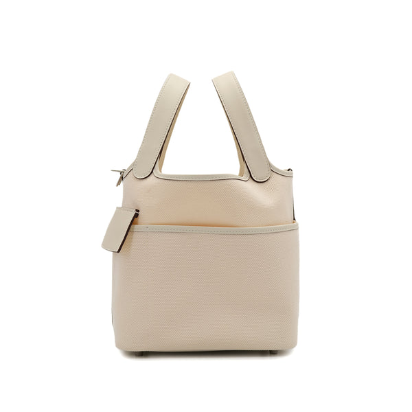 HERMES PICOTIN LOCK 18 PM CARGO POCKET NATA TOILE GOELAND VEAU SWIFT 2021 Z STAMP PALLADIUM HARDWARE 90320993