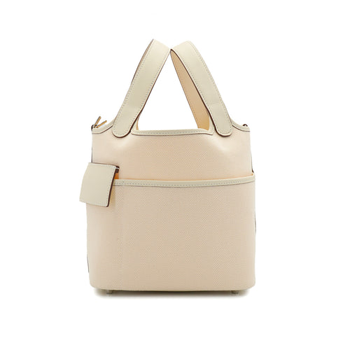 HERMES PICOTIN LOCK 18 PM CARGO POCKET NATA TOILE GOELAND VEAU SWIFT 2021 Z STAMP PALLADIUM HARDWARE 90334299