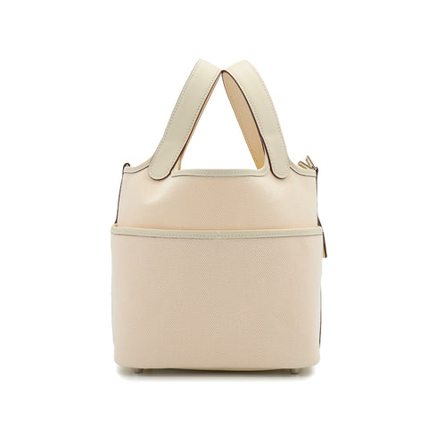HERMES PICOTIN LOCK 18 PM CARGO POCKET NATA TOILE GOELAND VEAU SWIFT 2021 Z STAMP PALLADIUM HARDWARE 90334299