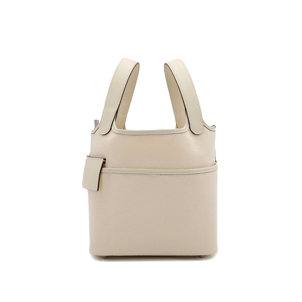 HERMES PICOTIN LOCK 18 PM CARGO POCKET NATA TOILE GOELAND VEAU SWIFT 2022 U STAMP PALLADIUM HARDWARE 90321151
