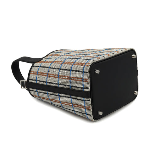 HERMES PICOTIN LOCK 18 PM COUVERTURE BLACK ECRU SWIFT TOILE H 2024 W STAMP PALLADIUM HARDWARE 90331416