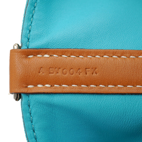 HERMES PICOTIN LOCK TOUCH 18 PM TURQUOISE NATUREL DEBRIS VEAU BUTLER 2017 A STAMP PALLADIUM HARDWARE 90326722