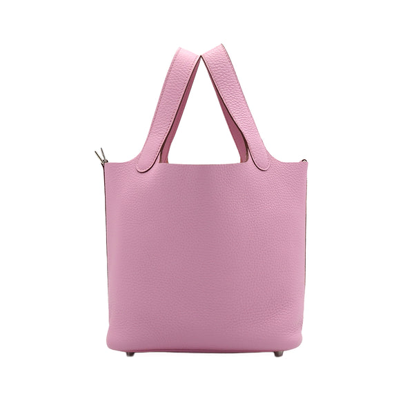 HERMES PICOTIN LOCK PM MAUVE SYLVESTRE TAURILLON CLEMENCE HAND BAG 2023 B STAMP PALLADIUM HARDWARE 90346643