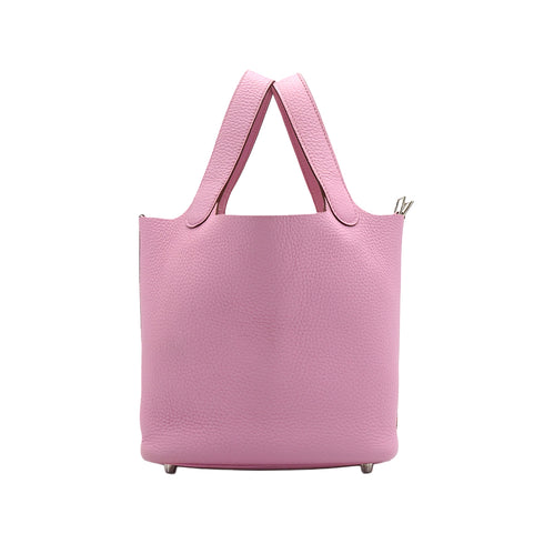 HERMES PICOTIN LOCK PM MAUVE SYLVESTRE TAURILLON CLEMENCE HAND BAG 2023 B STAMP PALLADIUM HARDWARE 90346643