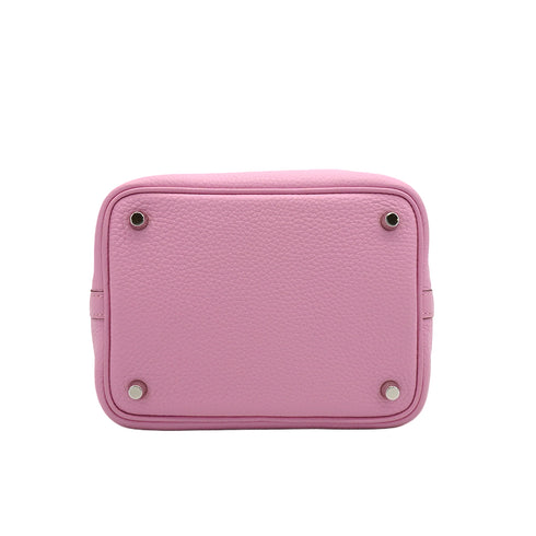 HERMES PICOTIN LOCK PM MAUVE SYLVESTRE TAURILLON CLEMENCE HAND BAG 2023 B STAMP PALLADIUM HARDWARE 90346643