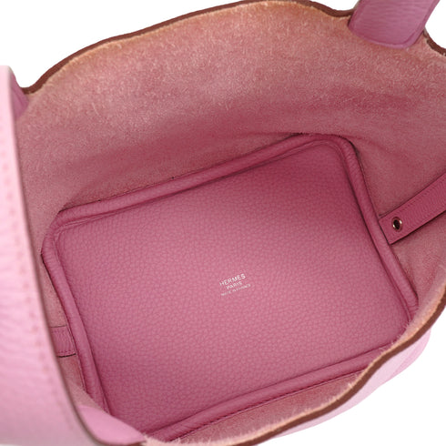 HERMES PICOTIN LOCK PM MAUVE SYLVESTRE TAURILLON CLEMENCE HAND BAG 2023 B STAMP PALLADIUM HARDWARE 90346643