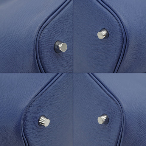 HERMES PICOTIN LOCK MM TRESSAGE DE CUIR BLEU BRIGHTON CAPUCINE BLEU SAPHIR VEAU EPSOM 2018 C STAMP 90333253