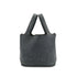 HERMES PICOTIN PM BLACK DALMATIAN BUFFLE SKIPPER HAND BAG 2003 SQUARE G PALLADIUM HARDWARE 90324284