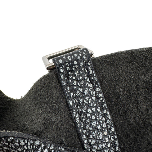 HERMES PICOTIN PM BLACK DALMATIAN BUFFLE SKIPPER HAND BAG 2003 SQUARE G PALLADIUM HARDWARE 90324284
