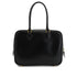 HERMES PLUME 28 BLACK BOX CALF HAND BAG 2002 SQUARE F GOLD HARDWARE 90332922