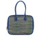 HERMES PLUME 28 BLUE FRANCE VEAU GULLIVER VIBRATO HAND BAG 2002 SQUARE F PALLADIUM HARDWARE 90322707