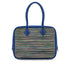 HERMES PLUME 28 BLUE FRANCE VEAU GULLIVER VIBRATO HAND BAG 2002 SQUARE F PALLADIUM HARDWARE 90322707