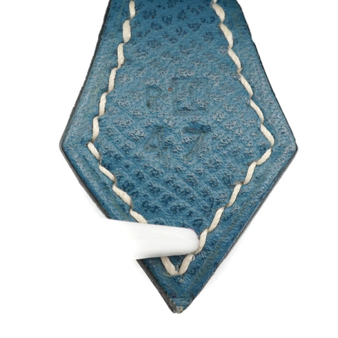 HERMES PLUME 28 BLUE JEAN VEAU EPSOM HAND BAG 2005 SQUARE I PALLADIUM HARDWARE 90335146