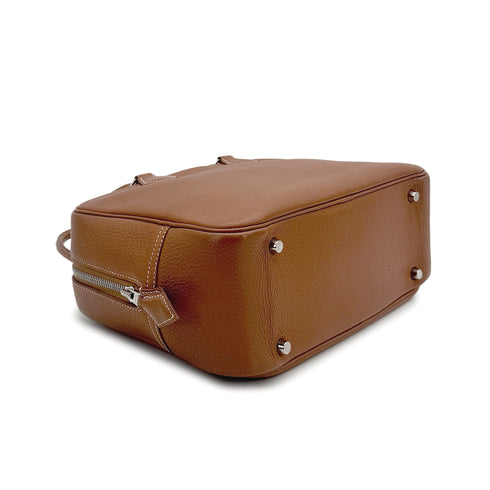 HERMES PLUME 28 GOLD TOGO HAND BAG 1999 SQUARE C PALLADIUM HARDWARE 90320623