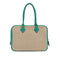 HERMES PLUME 28 LAGON TOILE H VEAU SWIFT HAND BAG 2008 SQUARE L PALLADIUM HARDWARE 90350367