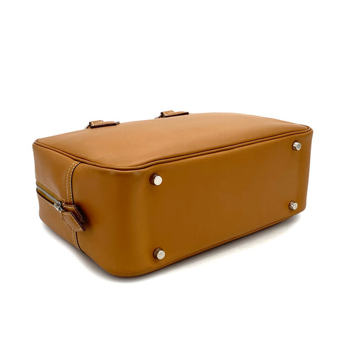 HERMES PLUME 28 NATUREL VEAU CHAMONIX HAND BAG 2004 SQUARE H PALLADIUM HARDWARE 90325637