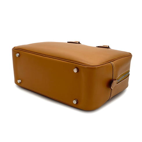 HERMES PLUME 28 NATUREL VEAU CHAMONIX HAND BAG 2004 SQUARE H PALLADIUM HARDWARE 90325637