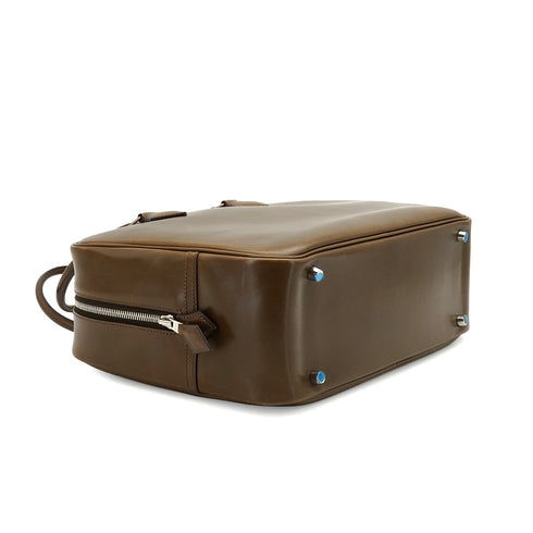 HERMES PLUME 32 EUCALYPSE BOX CALF HAND BAG 2008 SQUARE L PALLADIUM HARDWAR 90340476