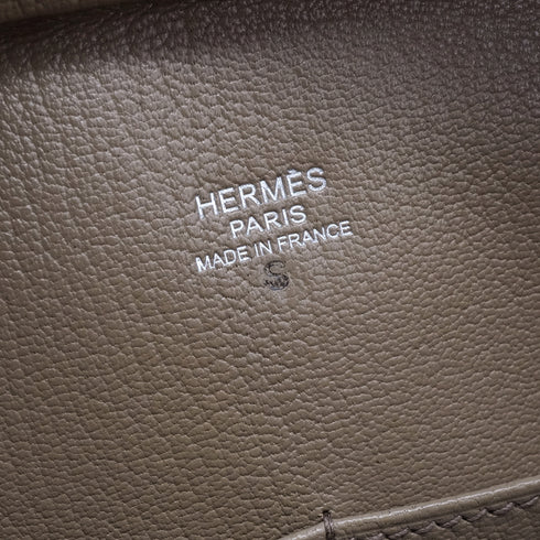 HERMES PLUME 32 EUCALYPSE BOX CALF HAND BAG 2008 SQUARE L PALLADIUM HARDWAR 90340476