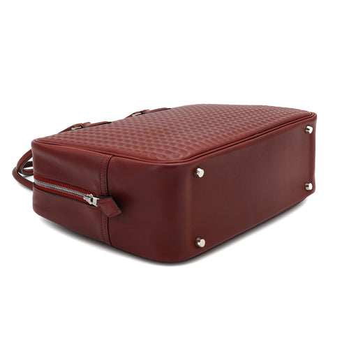 HERMES PLUME 32 HAND BAG WAFFLE DEUTCH ROUGE H 2003 SQUARE G PALLADIUM HARDWARE 90331931