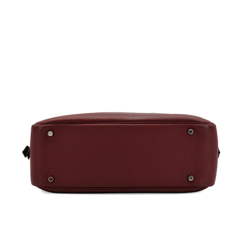 HERMES PLUME 32 ROUGE H TOGO HAND BAG 1999 SQUARE C PALLADIUM HARDWARE 90335878