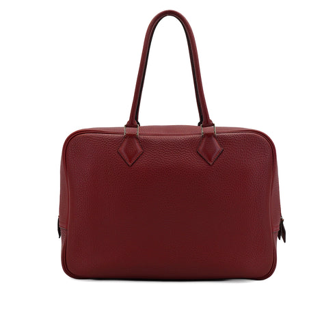 HERMES PLUME 32 ROUGE H TOGO HAND BAG 1999 SQUARE C PALLADIUM HARDWARE 90335878