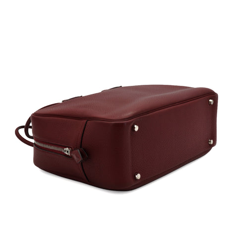 HERMES PLUME 32 ROUGE H TOGO HAND BAG 1999 SQUARE C PALLADIUM HARDWARE 90335878