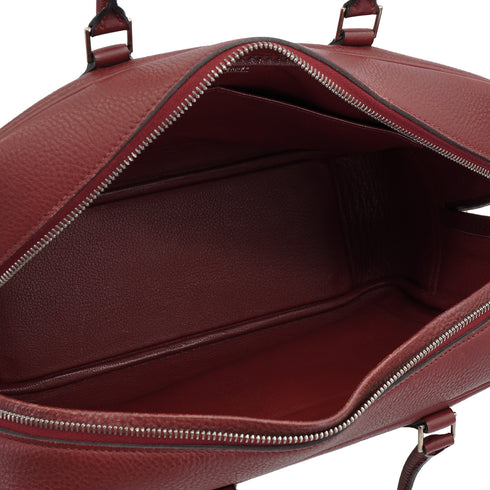 HERMES PLUME 32 ROUGE H TOGO HAND BAG 1999 SQUARE C PALLADIUM HARDWARE 90335878