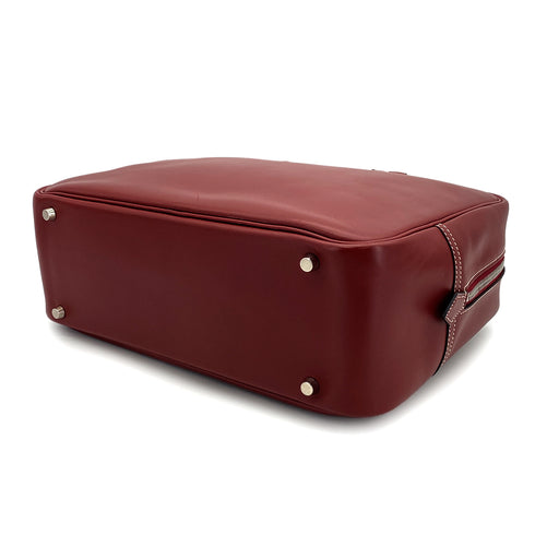 HERMES PLUME 32 ROUGE H BOXCALF HAND BAG 2001 SQUARE E PALLADIUM HARDWARE 90324807