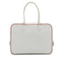 HERMES PLUME 32 WHITE ROUGE GARANCE VEAU EPSOM HAND BAG 2004 SQUARE H PALLADIUM HARDWARE 90326671