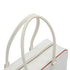 HERMES PLUME 32 WHITE ROUGE GARANCE VEAU EPSOM HAND BAG 2004 SQUARE H PALLADIUM HARDWARE 90326671