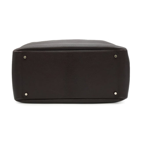 HERMES PLUME 45 CHOCOLAT TOGO 2001 SQUARE E PALLADIUM HARDWARE 90335577