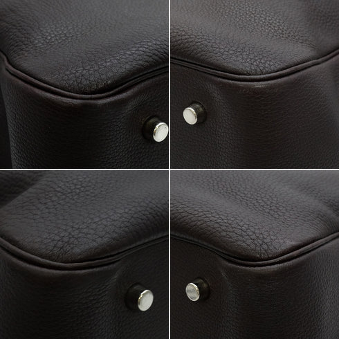 HERMES PLUME 45 CHOCOLAT TOGO 2001 SQUARE E PALLADIUM HARDWARE 90335577