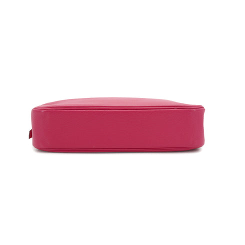 HERMES PLUME ELAN 28 FUCHSIA PINK CHEVRE HAND BAG 2006 SQUARE J PALLADIUM HARDWARE 90335573