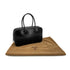 HERMES PLUME ELAN 28 BLACK BOX CALF HAND BAG 2001 SQUARE E PALLADIUM HARDWARE 90324637