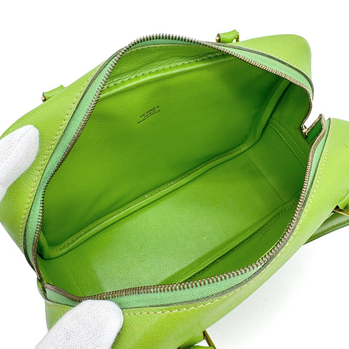 HERMES PLUME MINI APPLE GREEN VEAU GULLIVER HAND BAG GOLD HARDWARE 90324130