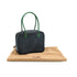 HERMES PLUME MINI BLEUINDIGO VERT COUCHEVEL HAND BAG GOLD HARDWARE 90335569