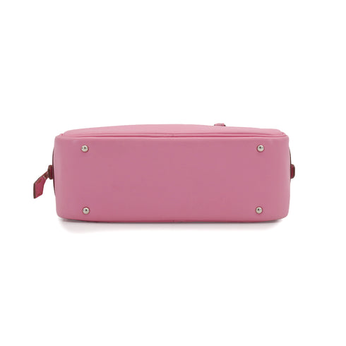 HERMES PLUME MINI ROSE CONFETTI VEAU SWIFT HAND BAG 2011 SQUARE O PALLADIUM HARDWARE 90340132