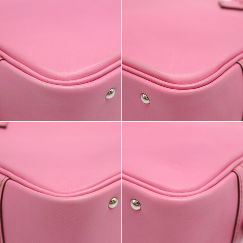 HERMES PLUME MINI ROSE CONFETTI VEAU SWIFT HAND BAG 2011 SQUARE O PALLADIUM HARDWARE 90340132