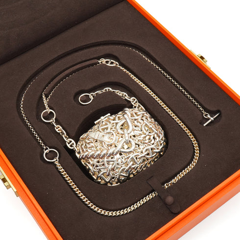 HERMES SAC BIJOU JEWEL SHOULDER BAG CHAINE D'ANCRE SILVER 925 90343004
