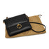 HERMES SEQUANA BLACK BOX CALF SHOULDER BAG 1988 CIRCLE R GOLD HARDWARE 90334270