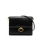 HERMES SEQUANA BLACK BOX CALF SHOULDER BAG 1988 CIRCLE R GOLD HARDWARE 90334270
