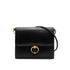 HERMES SEQUANA BLACK BOX CALF SHOULDER BAG 1988 CIRCLE R GOLD HARDWARE 90334270