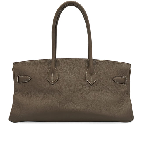 HERMES SHOULDER BIRKIN 42 ETOUPE TAURILLON CLEMENCE HAND SHOULDER BAG 2009 SQUARE M PALLADIUM HARDWARE 90349395