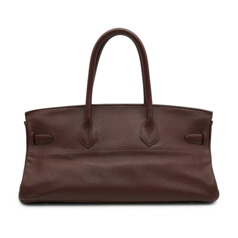 HERMES SHOULDER BIRKIN 42 HAVANE TAURILLON CLEMENCE HAND SHOULDER BAG 2004 SQUARE H PALLADIUM HARDWARE 90335584