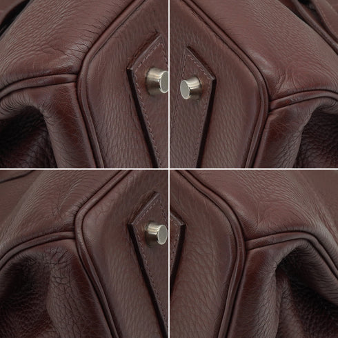 HERMES SHOULDER BIRKIN 42 HAVANE TAURILLON CLEMENCE HAND SHOULDER BAG 2004 SQUARE H PALLADIUM HARDWARE 90335584